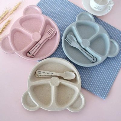 wheat bear plate set