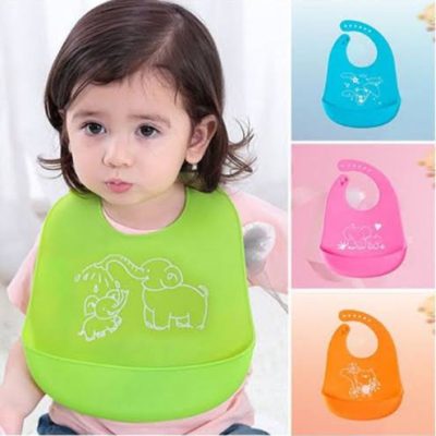 Baby silicone bib (random colour)