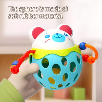 silicone grasping ring toys rattles bells