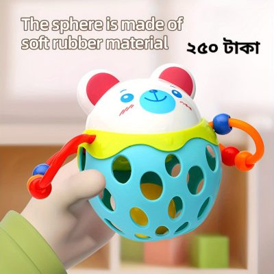 silicone grasping ring toys rattles bells