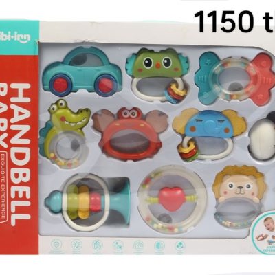 10 pis Handbell baby rattle box