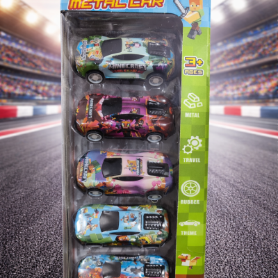5 pis Minecraft metal pull back car