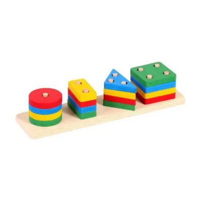 4 pieces wooden geometric shape (educational toy)