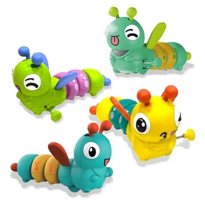 Windup caterpillar toy with teether 1 pis