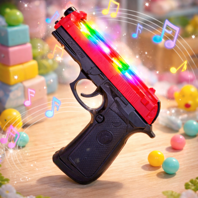 Lighting and music pistol gun toy