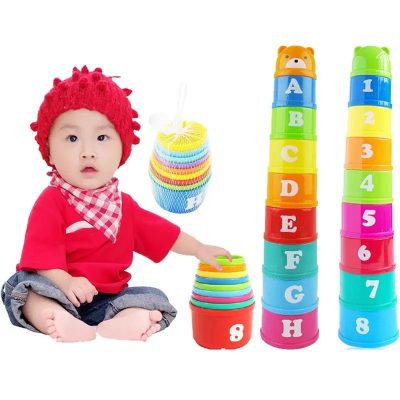 Baby cup rainbow tower
