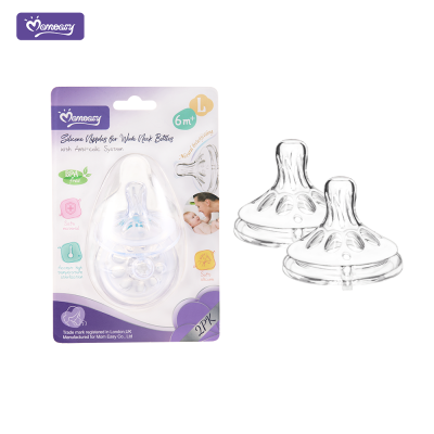 momeasy wide neck feeding nipple 2 pis