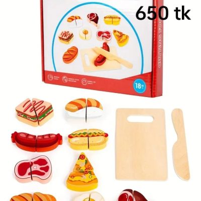 wooden cutting fruit, vegetable (random design)