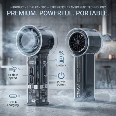 X05 High speed cooling Fan
(3000 mah battery)