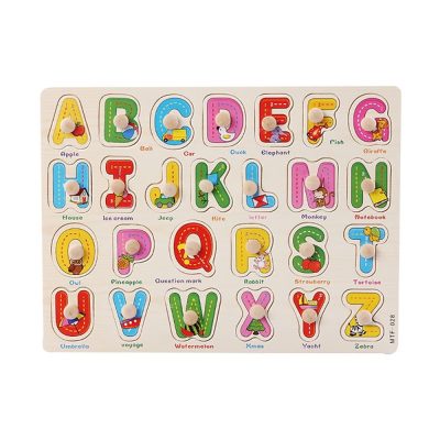 wooden Alphabet with pen white board