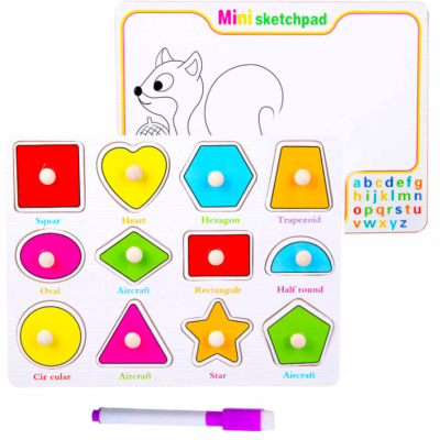 wooden shape with white board