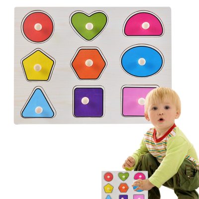 wooden shape puzzle board