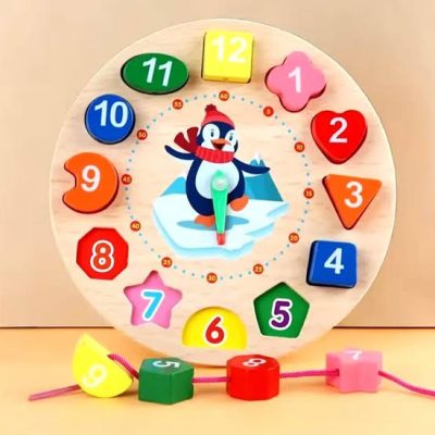 wooden clock with shape