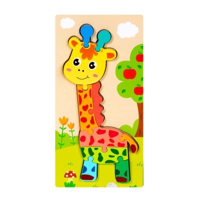 3D wooden giraffe puzzle board