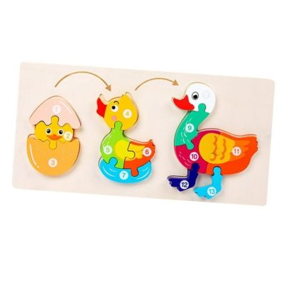 3D duck with egg puzzle board