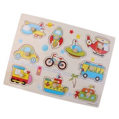 wooden car puzzle board