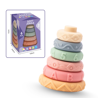 silicone soft jenga texture tower