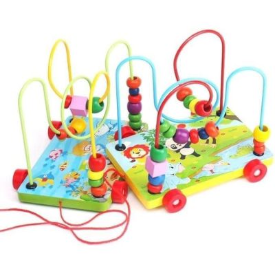 wooden beed maze car