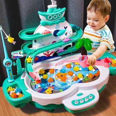 3 in 1 fishing and slide game