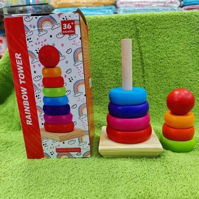 wooden rainbow Tower big