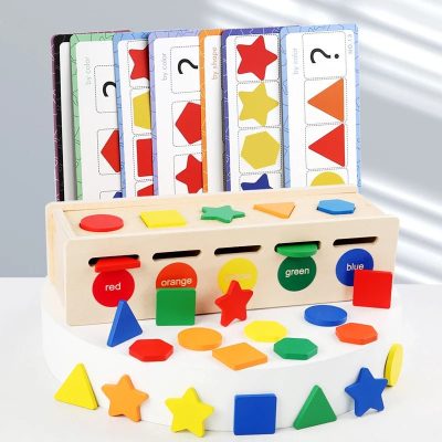 wooden shorting shape box