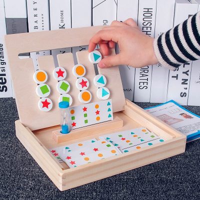 Wooden four color game