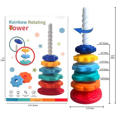 Rainbow rotating Tower by