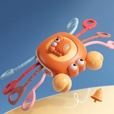 crab sensory pull string toy