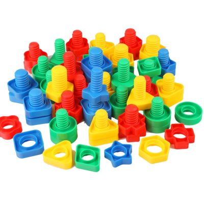 Plastic nuts and bolts for kids