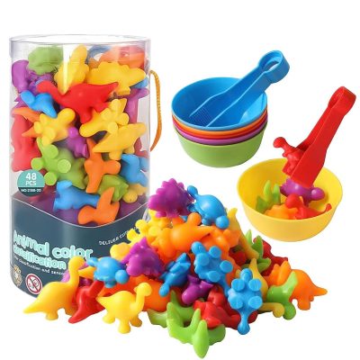 children dinosaur color classification toys