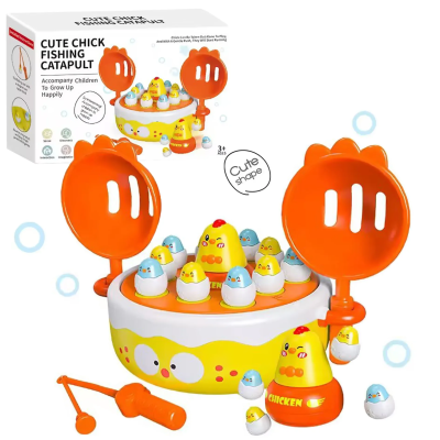 cute chick fishing catapult